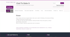 Desktop Screenshot of gladtobakeit.com